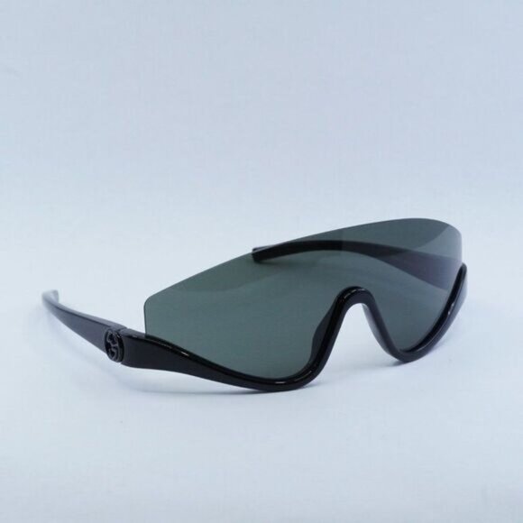 NEW GUCCI GG1650S 001 SHINY BLACK GREY SUNGLASSES